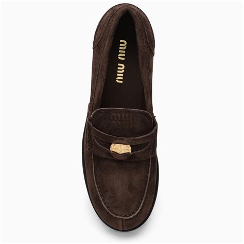 miu miu brown loafers|miumiu lace up shoes.